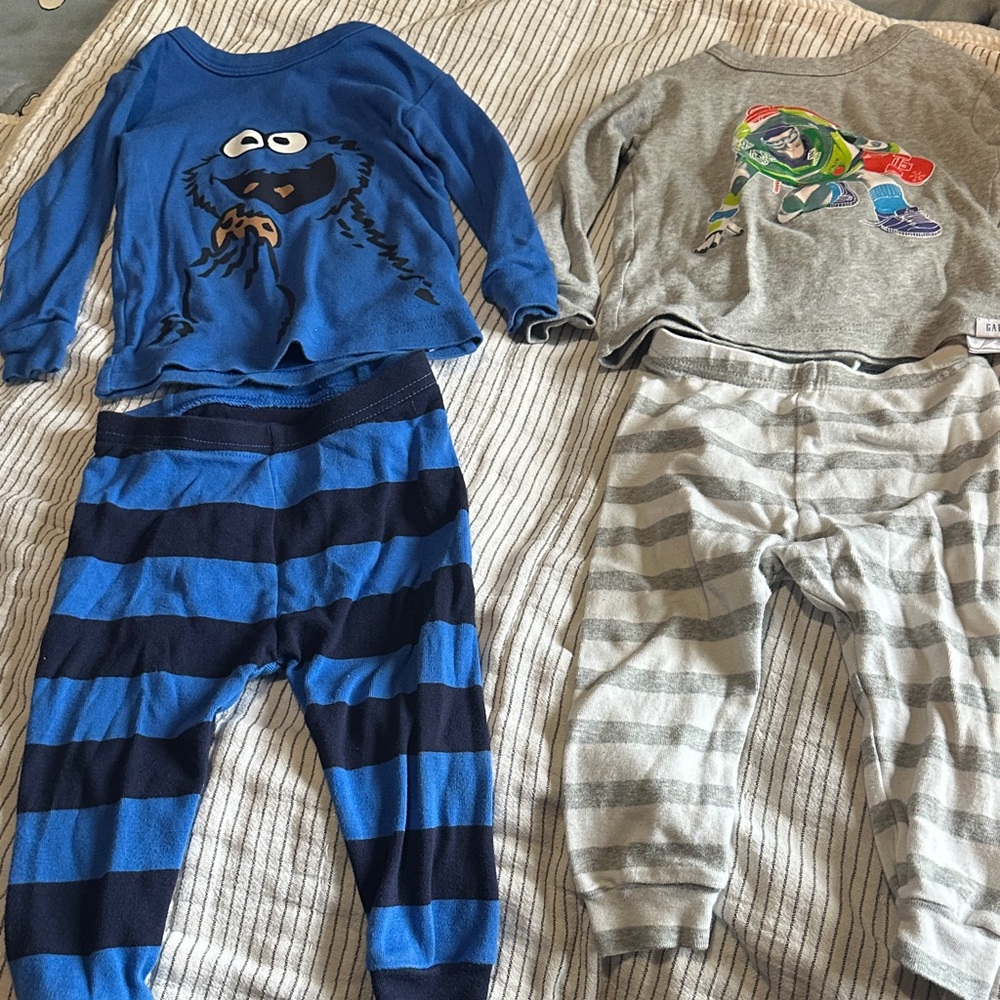 Baby Gap Cookie Monster & buzzlightyear pajamas Set